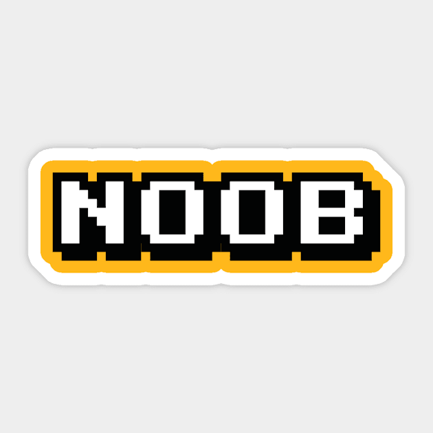 8 Bit Noob Sticker by bluerockproducts